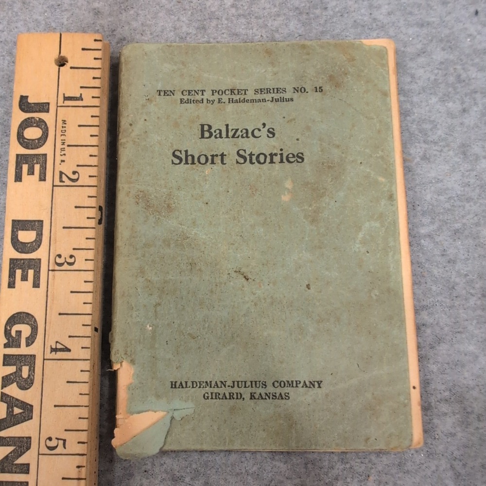 Vtg Balzac's Short Stories Little Blue Book No 15 Haldeman-Julius 1920s 1930s - Picture 1 of 1